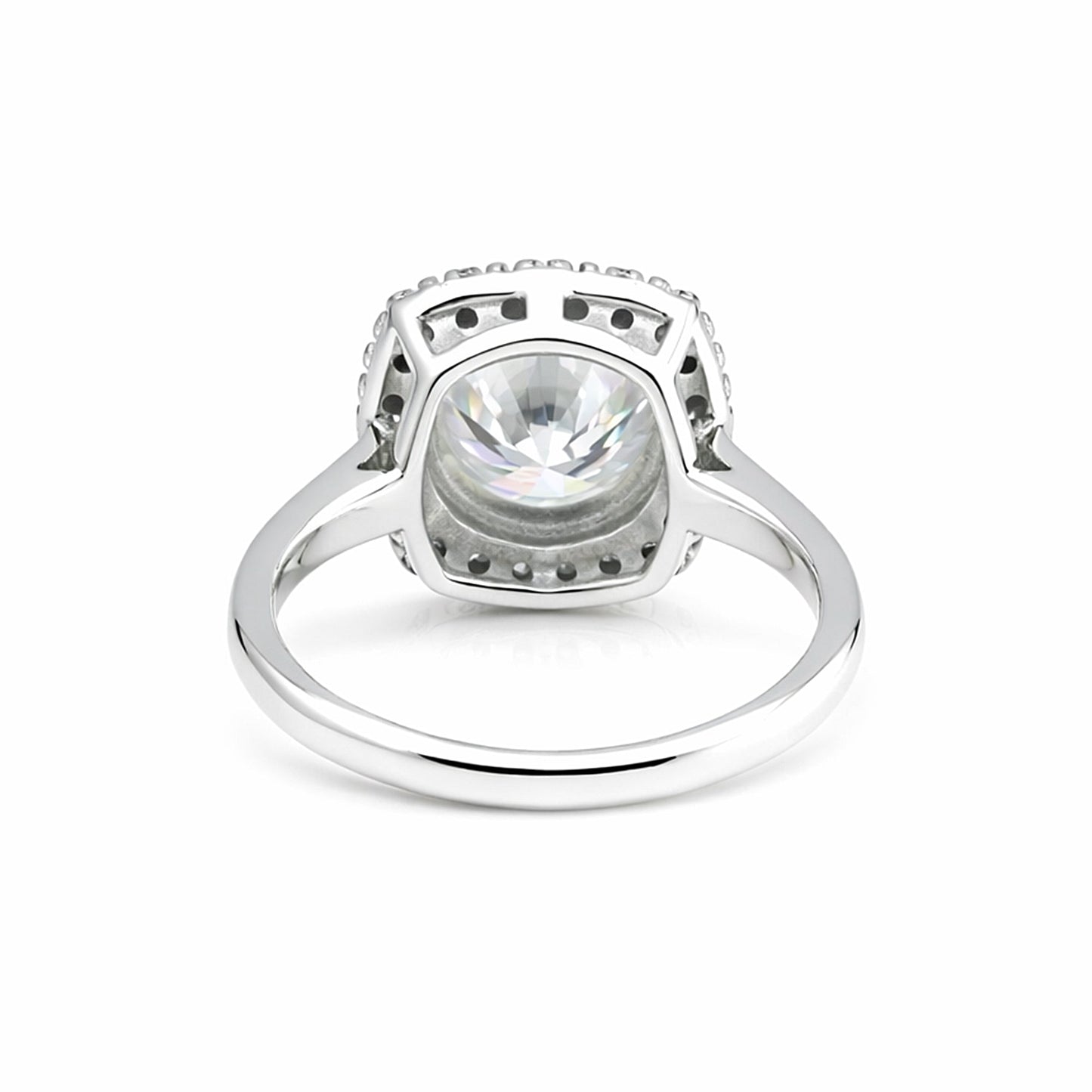 Certified 3.5ct VS1/D Moissanite Ring For Birthday Gift 18K Gold Plated