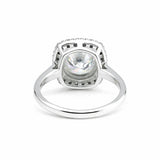Certified 3.5ct VS1/D Moissanite Ring For Birthday Gift 18K Gold Plated