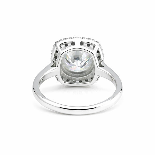 Certified 3.5ct VS1/D Moissanite Ring For Birthday Gift 18K Gold Plated