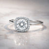Certified 3.5ct VS1/D Moissanite Ring For Birthday Gift 18K Gold Plated