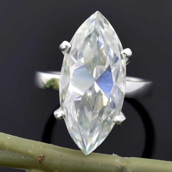 Certified 7.5ct VS White Moissanite Ring for Love 18K Gold Plated