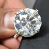 Certified 10ct VS1 Round White Moissanite Ring Jewellery 18K Gold Plated