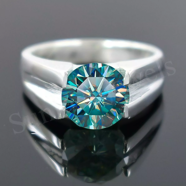 6.4ct DEW White Moissanite Oval Solitaire Ring
