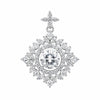 Certified 2.75 ct DEW White Moissanite Pendant In Vermeil 925 Silver Jewellery