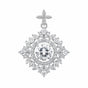 Certified 2.75 ct DEW White Moissanite Pendant In Vermeil 925 Silver Jewellery