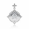 Certified 2.75 ct DEW White Moissanite Pendant In Vermeil 925 Silver Jewellery
