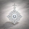 Certified 2.75 ct DEW White Moissanite Pendant In Vermeil 925 Silver Jewellery