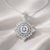 Certified 2.75 ct DEW White Moissanite Pendant In Vermeil 925 Silver Jewellery