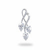 3.35 ct DEW Certified Pear Cut White Moissanite Pendant In 18K Gold Plated