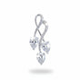 3.35 ct DEW Certified Pear Cut White Moissanite Pendant In 18K Gold Plated
