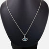 1.20 ct DEW Blue Moissanite Tear Drop Pendant In 18K Gold Vermeil