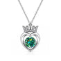 2.60 ct DEW Certified Round Cut Blue Moissanite Pendant In Vermeil 925 Silver