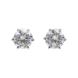 7.00 ct DEW Off-White Moissanite Stud Earrings Gold Vermeil – Anniversary Gift Sale