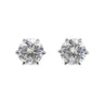 7.00 ct DEW Off-White Moissanite Stud Earrings Gold Vermeil – Anniversary Gift Sale in Gold Vermeil