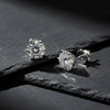 12.00 ct DEW White Moissanite Stud Earrings with Sparkle and Luster Gold Vermeil