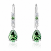 6.00 ct DEW Certified Blue Moissanite Earrings with Shine and Luster Gold Vermeil