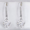 8.00 ct DEW Certified White Moissanite Dangler Earrings In Gold Vermeil