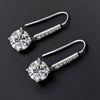 8.00 ct DEW Certified White Moissanite Dangler Earrings In Gold Vermeil