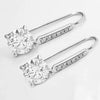 8.00 ct DEW Certified White Moissanite Dangler Earrings In Gold Vermeil
