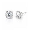 10.00 ct DEW Certified White Moissanite Solitaire Studs In Gold Vermeil