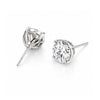 10.00 ct DEW Certified White Moissanite Solitaire Studs In Gold Vermeil