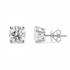 4.00 ct DEW Certified White Moissanite Screw Back Studs In Gold Vermeil