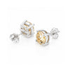 3.00 ct DEW Champagne Moissanite Stud Earrings Gold Vermeil Gift for Anniversary