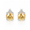4.00 ct DEW Certified Champagne Moissanite Studs In Gold Vermeil For Gift