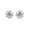 12.00 ct DEW Certified Moissanite Solitaire Stud Earrings In Gold Vermeil