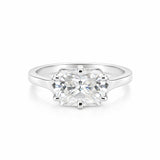 3.10 Ct Radiant Cut Lab Grown Diamond Ring — VS1 Clarity, 18k Gold Vermeil