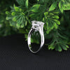 3.10 Ct Radiant Cut Lab Grown Diamond Ring — VS1 Clarity, 18k Gold Vermeil