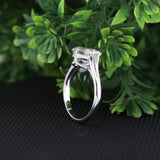 3.10 Ct Radiant Cut Lab Grown Diamond Ring — VS1 Clarity, 18k Gold Vermeil