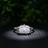 3.10 Ct Radiant Cut Lab Grown Diamond Ring — VS1 Clarity, 18k Gold Vermeil