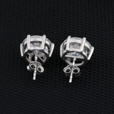 9.00 ct DEW Certified F VS1 White Moissanite Stud Earrings in Gold Vermeil