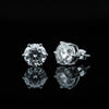 9.00 ct DEW Certified F VS1 White Moissanite Stud Earrings in Gold Vermeil