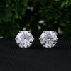 9.00 ct DEW Certified F VS1 White Moissanite Stud Earrings in Gold Vermeil