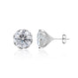 5 Ct Round Cut Lab Grown Diamond Stud Earrings — VS1 Clarity, 18k Gold Vermeil