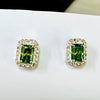 2.00 Cts Certified Blue Moissanite Stud Earrings in Gold Vermeil For Gift