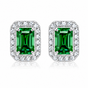 2.00 Cts Certified Blue Moissanite Stud Earrings in Gold Vermeil For Gift