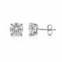 5.00 ct DEW Certified White Moissanite Stud Earrings in Gold Vermeil For Friend