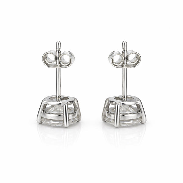5.00 ct DEW Certified White Moissanite Stud Earrings in Gold Vermeil For Friend