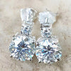 5.50 ct DEW Certified F VS1 White Moissanite Stud Earrings in Gold Vermeil Jewellery