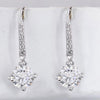 8.00 ct DEW Certified White Moissanite Dangler Earrings in Gold Vermeil For Women