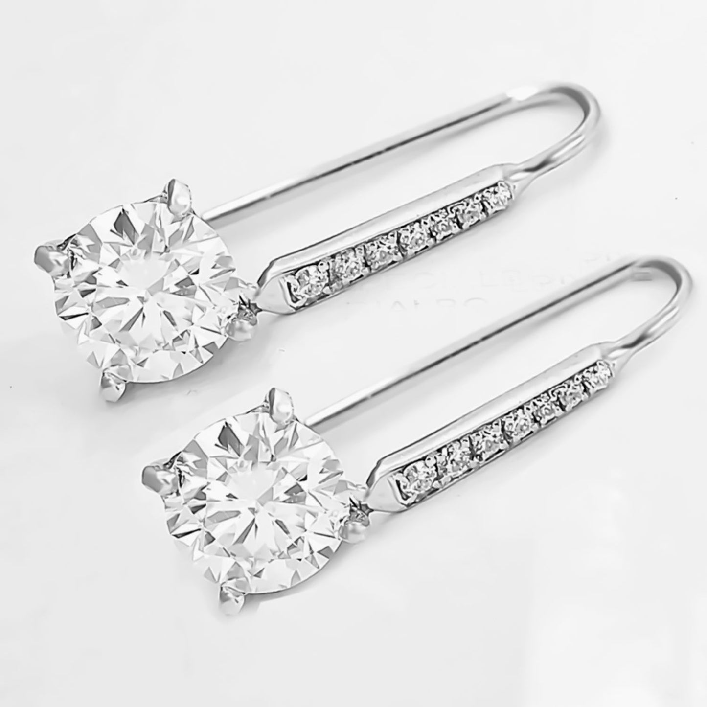 8.00 ct DEW Certified White Moissanite Dangler Earrings in Gold Vermeil For Women