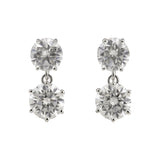 6 Carat Round Lab Diamond Martini Stud Earrings