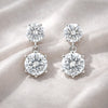 6.20ct DEW White Moissanite Round Stud Earrings