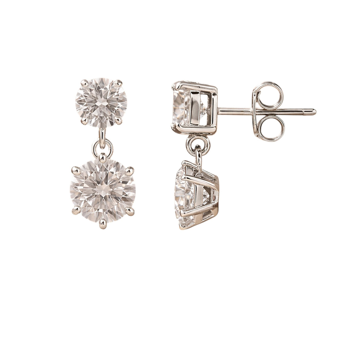 Round Cut Earrings