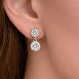 6 Carat Round Lab Diamond Martini Stud Earrings
