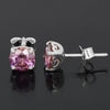 Certified 5.60 ct DEW White & Pink Moissanite Dangler Earrings In Gold Vermeil