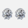 5.00 Ct Certified Round Cut White Moissanite Solitaire Studs Gold Vermeil - GEMHUB